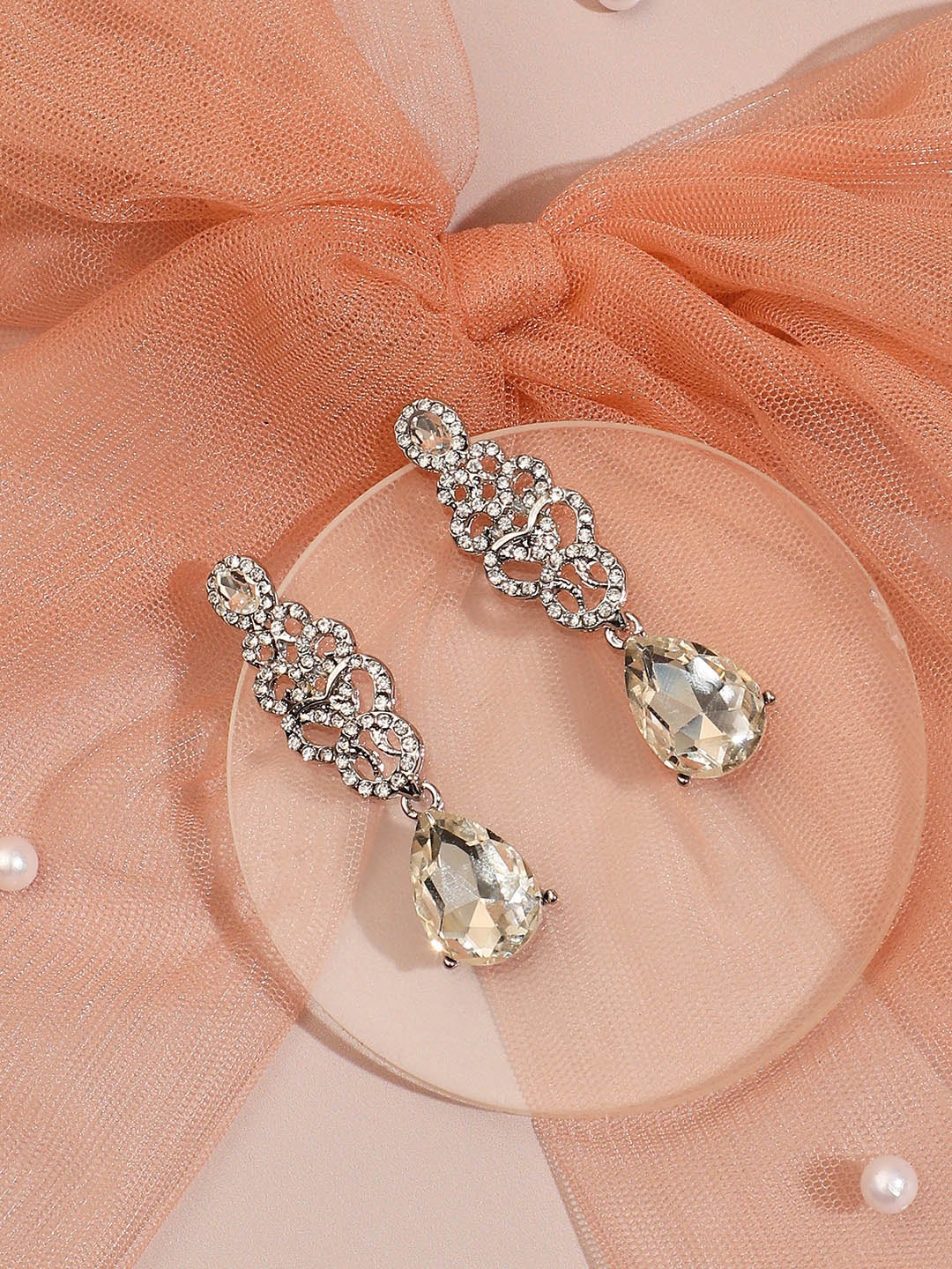 

SOHI Contemporary Drop Earrings, Silver