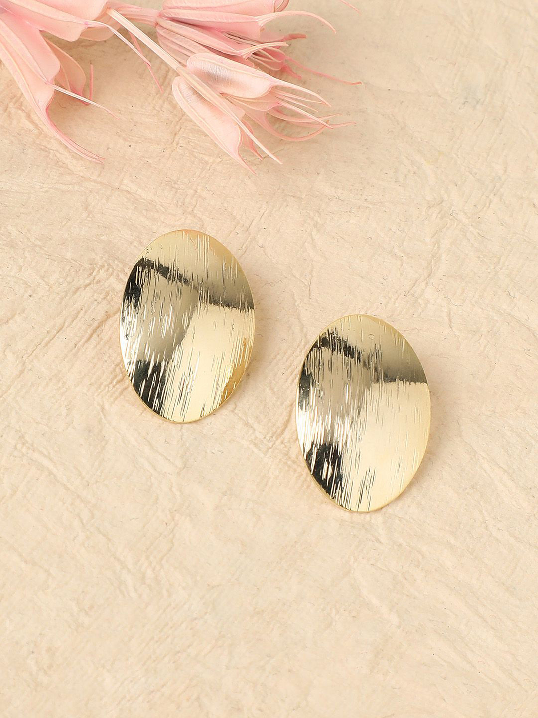 

SOHI Gold-Plated Alloy Studs Earrings