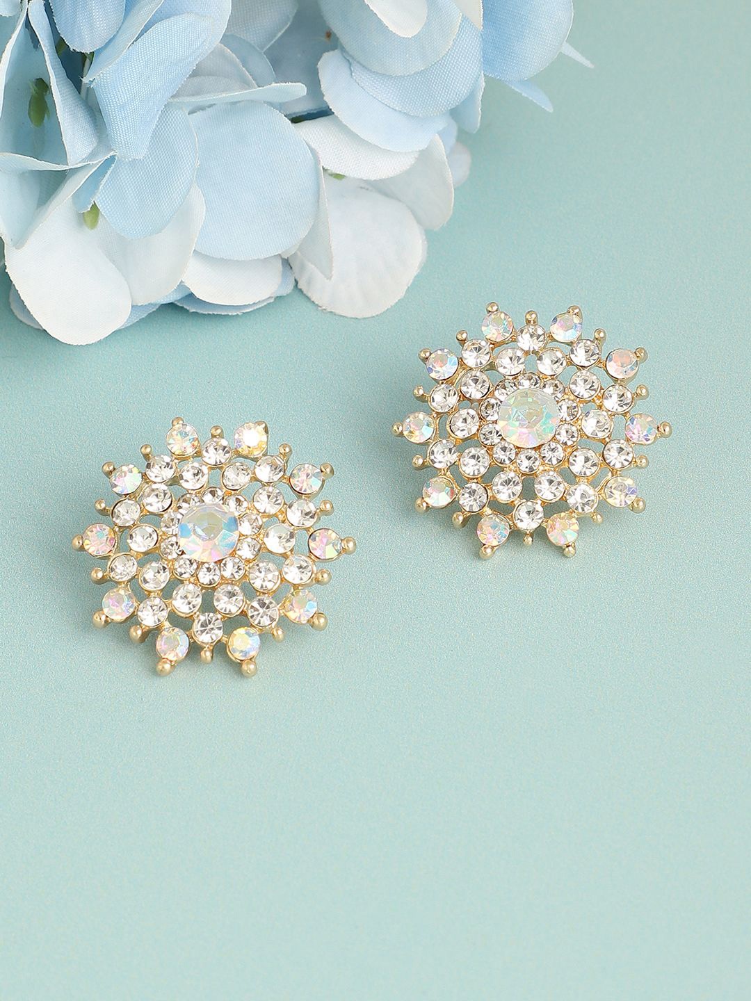 

SOHI Contemporary Studs Earrings, Silver
