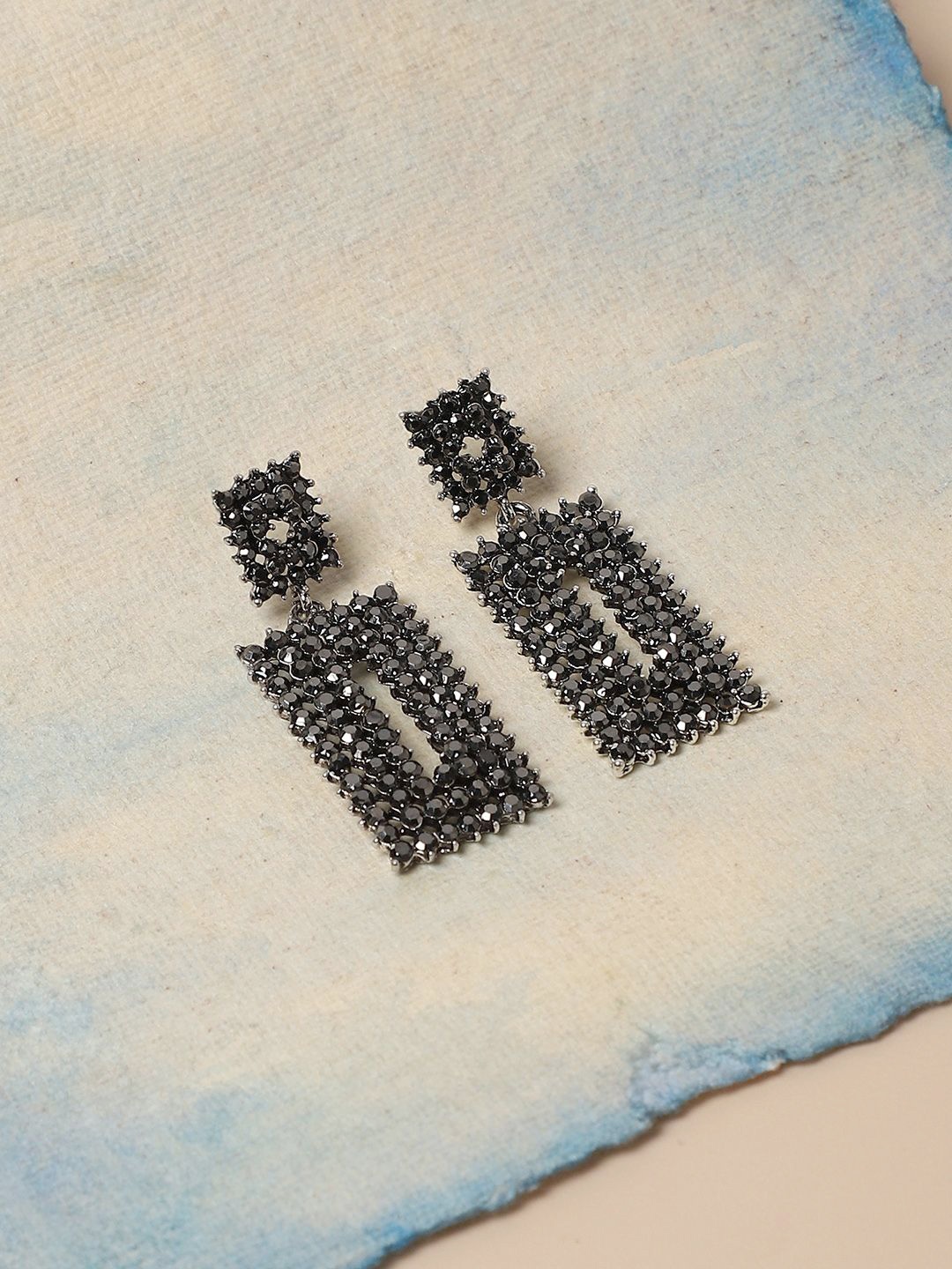 

SOHI Contemporary Drop Earrings, Silver
