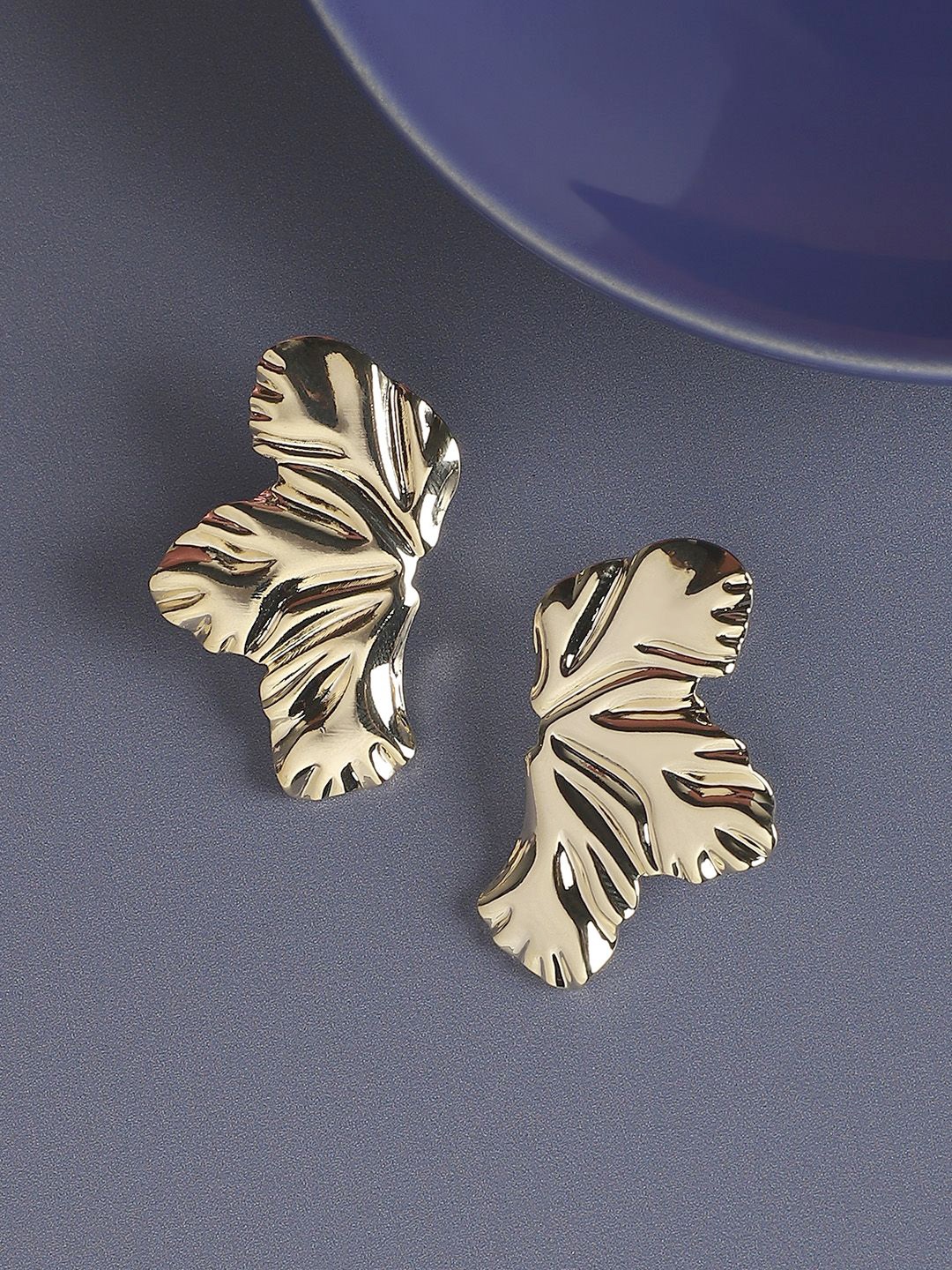 

SOHI Contemporary Studs Earrings, Gold