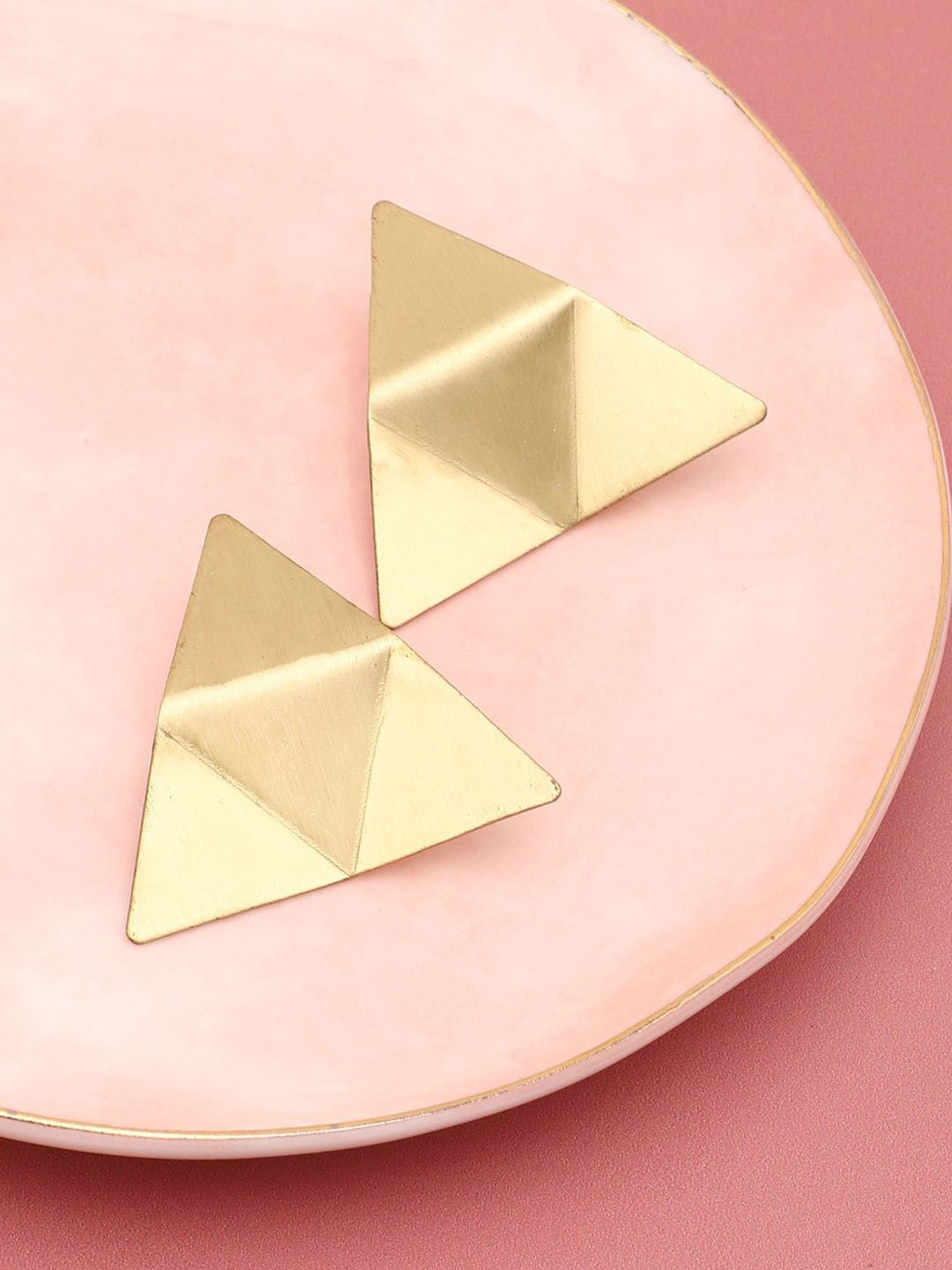 

SOHI Contemporary Studs Earrings, Gold