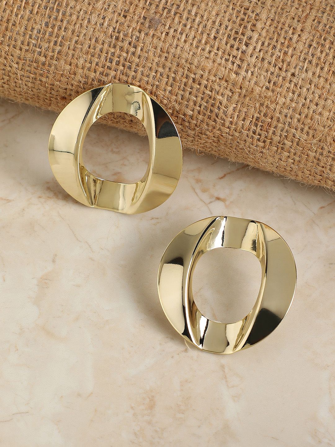 

SOHI Contemporary Hoop Earrings, Gold