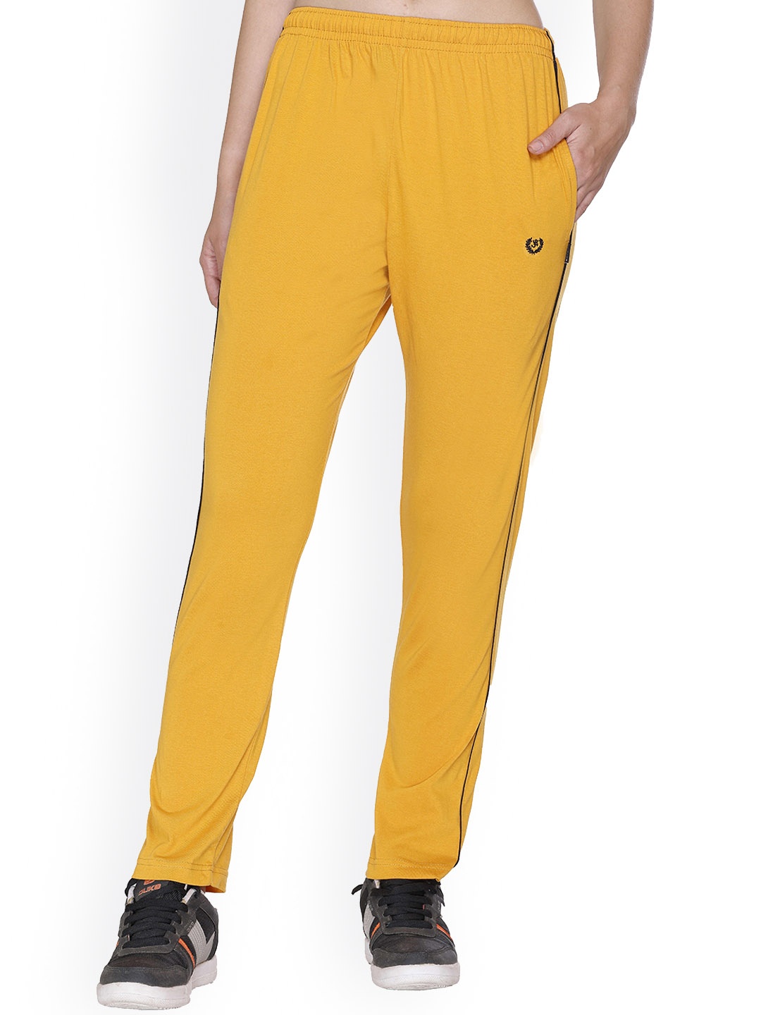 

Colors and Blends Women Cotton Track Pants, Mustard