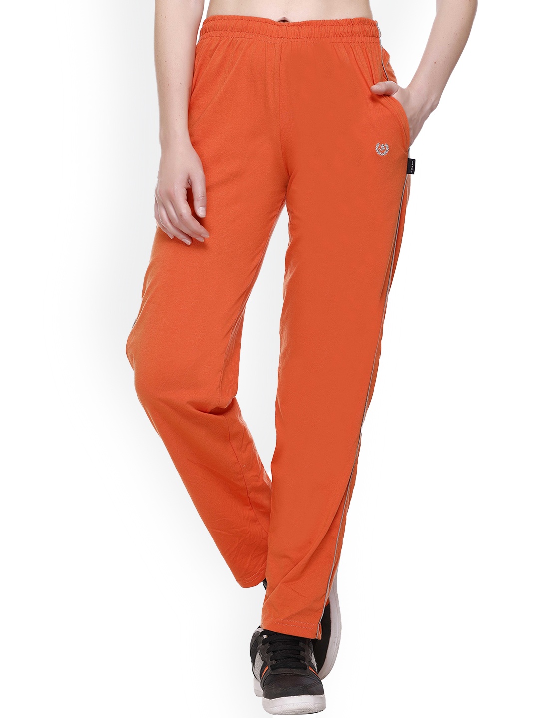 

Colors and Blends Women Cotton Track Pants, Orange