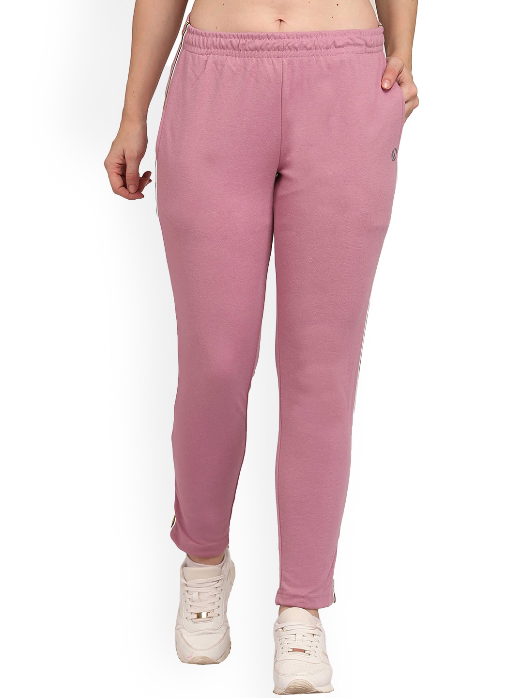 

Colors and Blends Women Cotton Track Pants, Pink