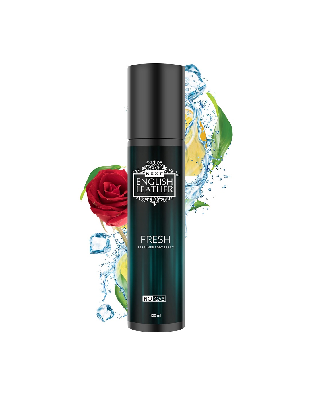 NEXT CARE English Leather No Gas Fresh Perfumed Body Spray Deodorant - 120 ml, Black