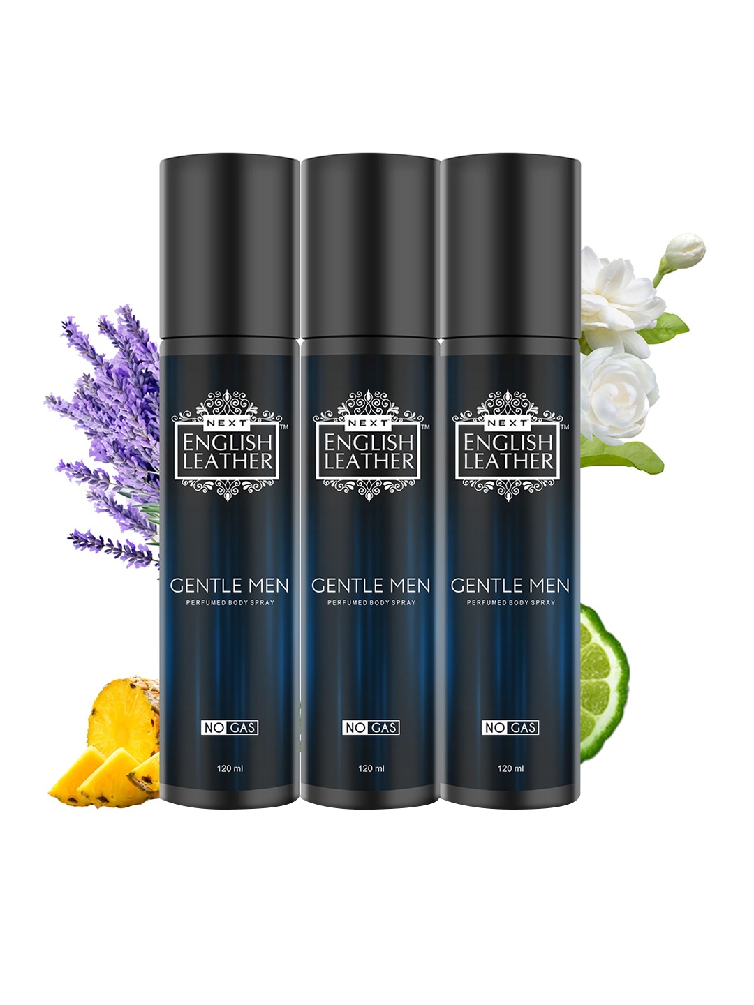 

NEXT CARE Set Of 3 English Leather Gentle Men Perfumed Body Spray Deodorant - 120ml Each, Black