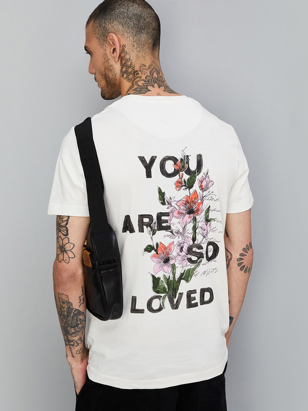 

max Men Printed T-shirt, White