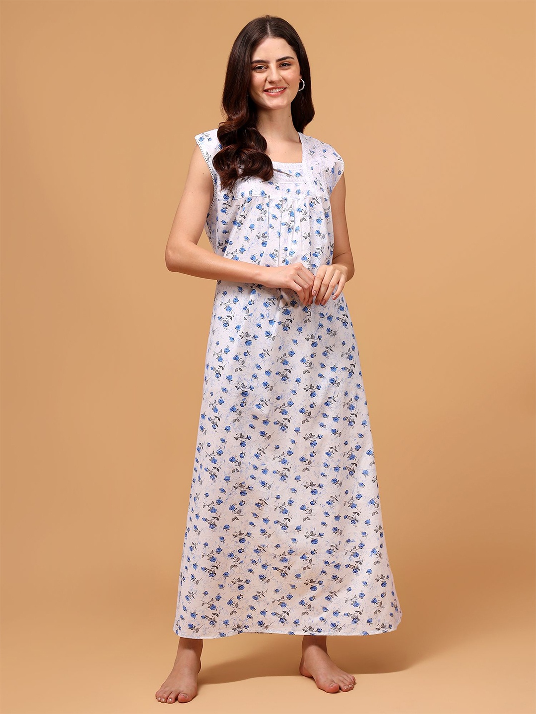 

PALIVAL Printed Maxi Nightdress, Blue