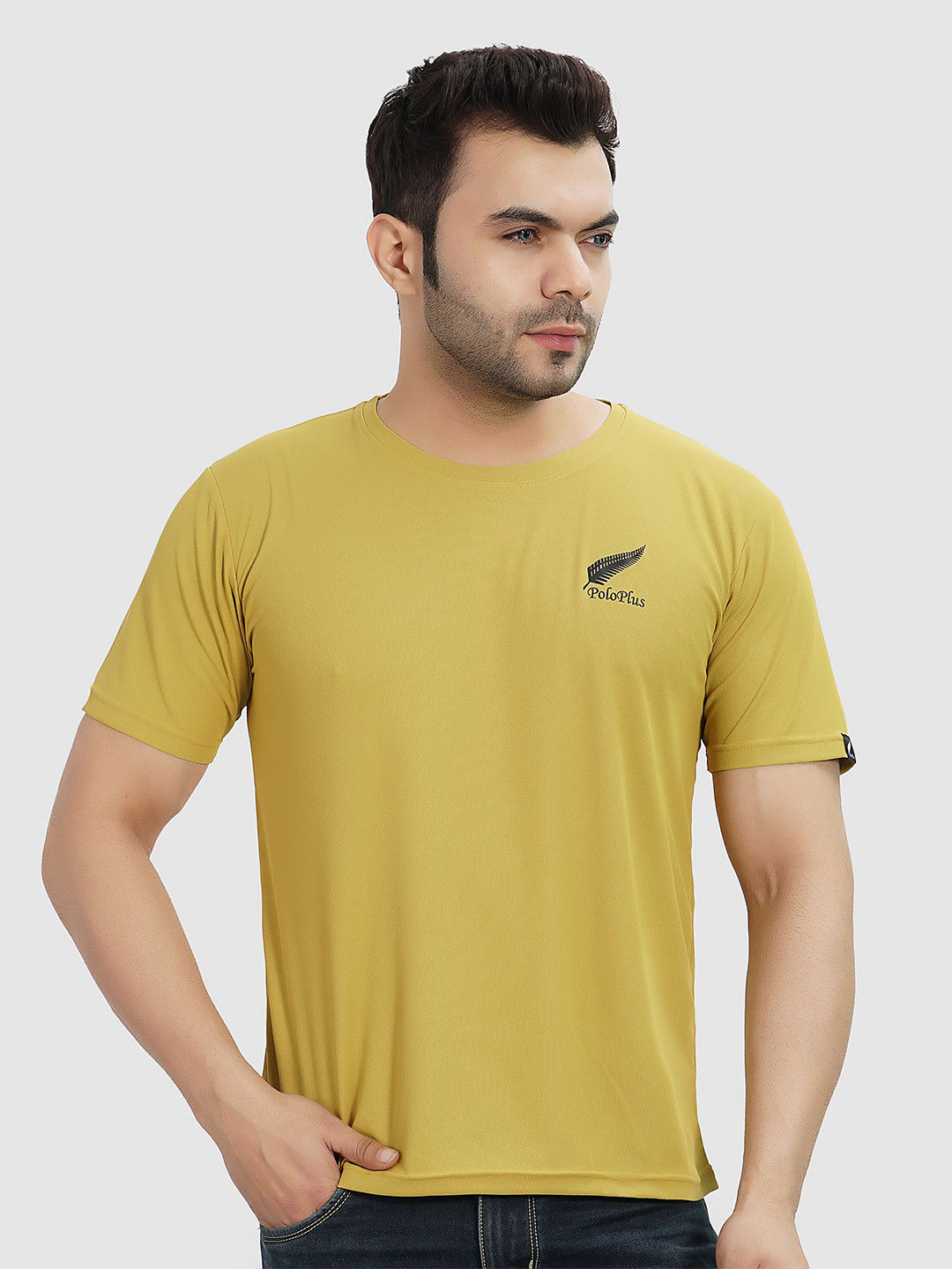 

Polo Plus Men Coolmax Applique T-shirt, Gold