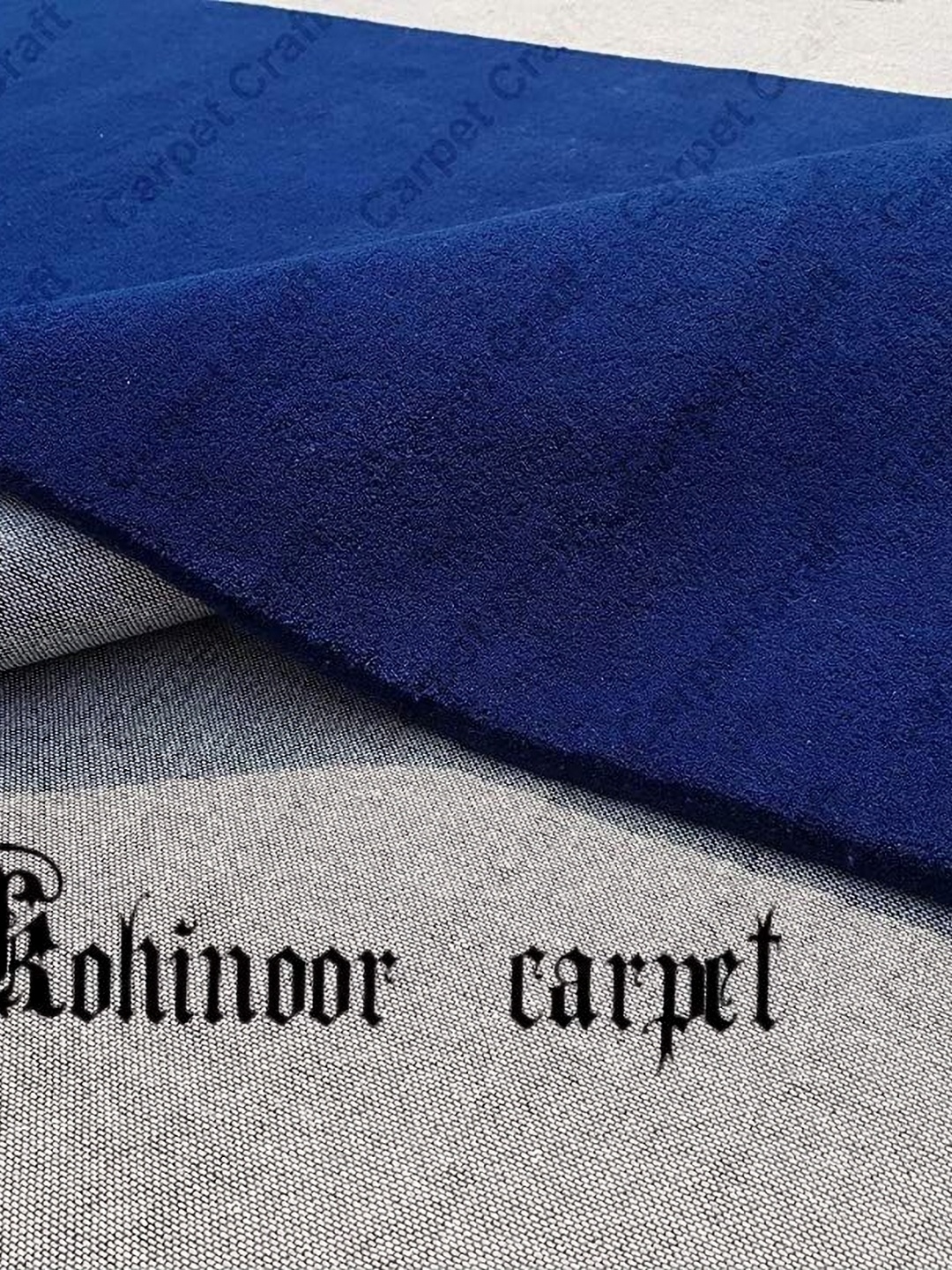 

IMRA CARPET Blue Solid Woollen Carpet