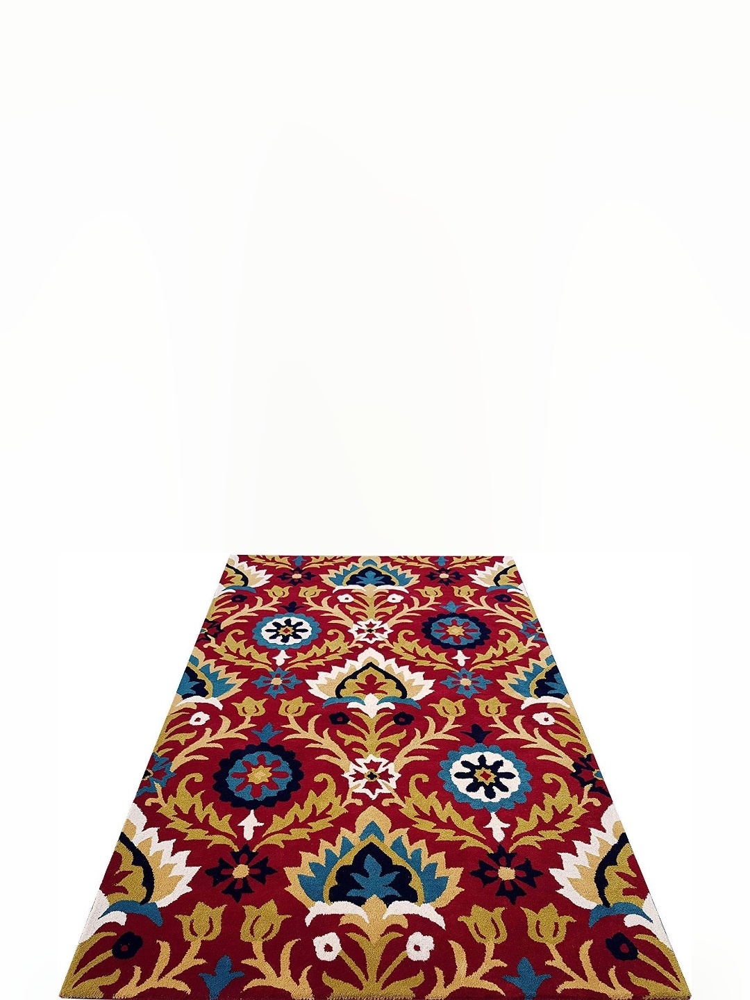 

IMRA CARPET Red Ethnic Motifs Woollen Carpet