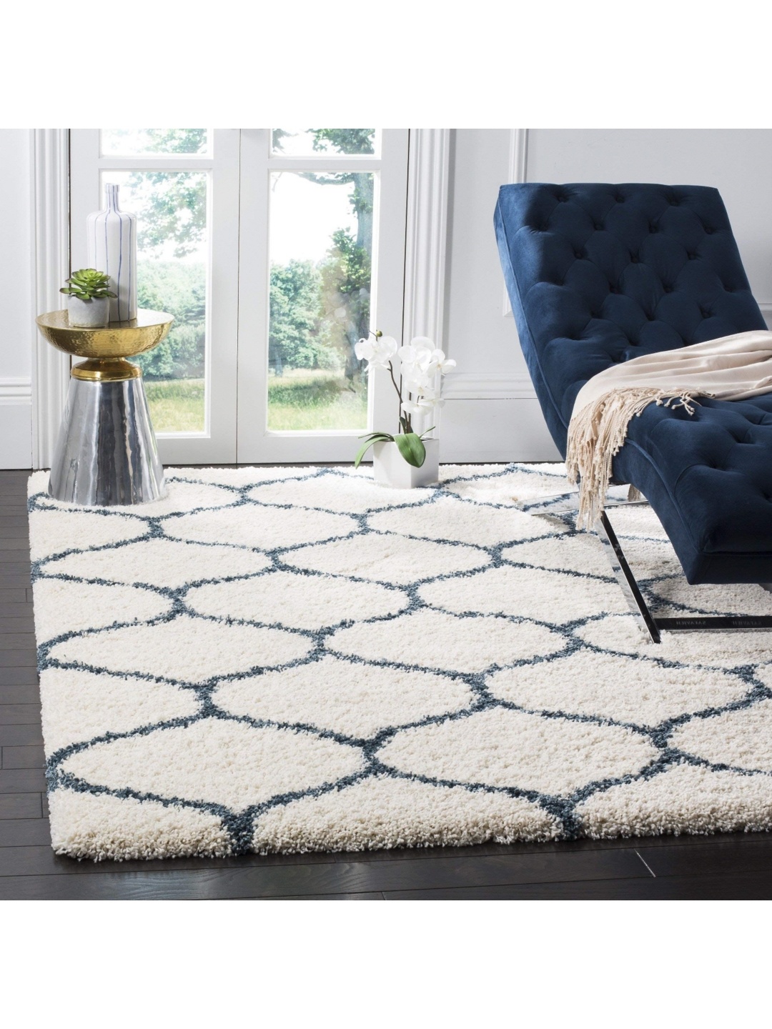 

IMRA CARPET Grey Geometric Polyester Carpet