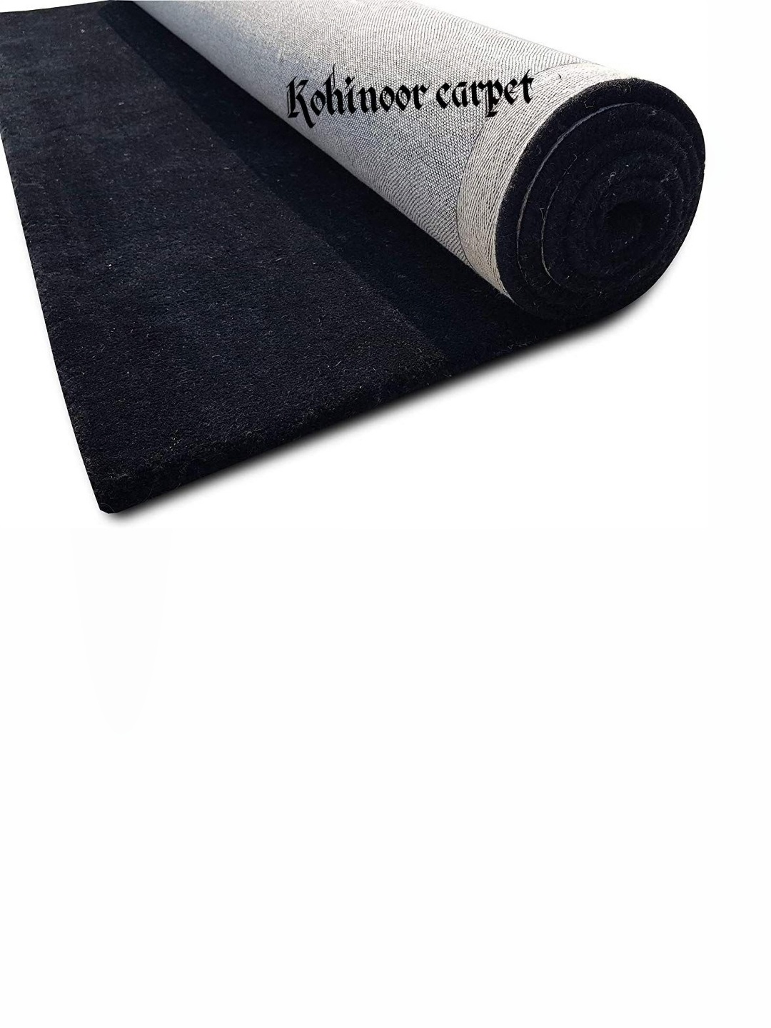 

IMRA CARPET Black Solid Woollen Carpet