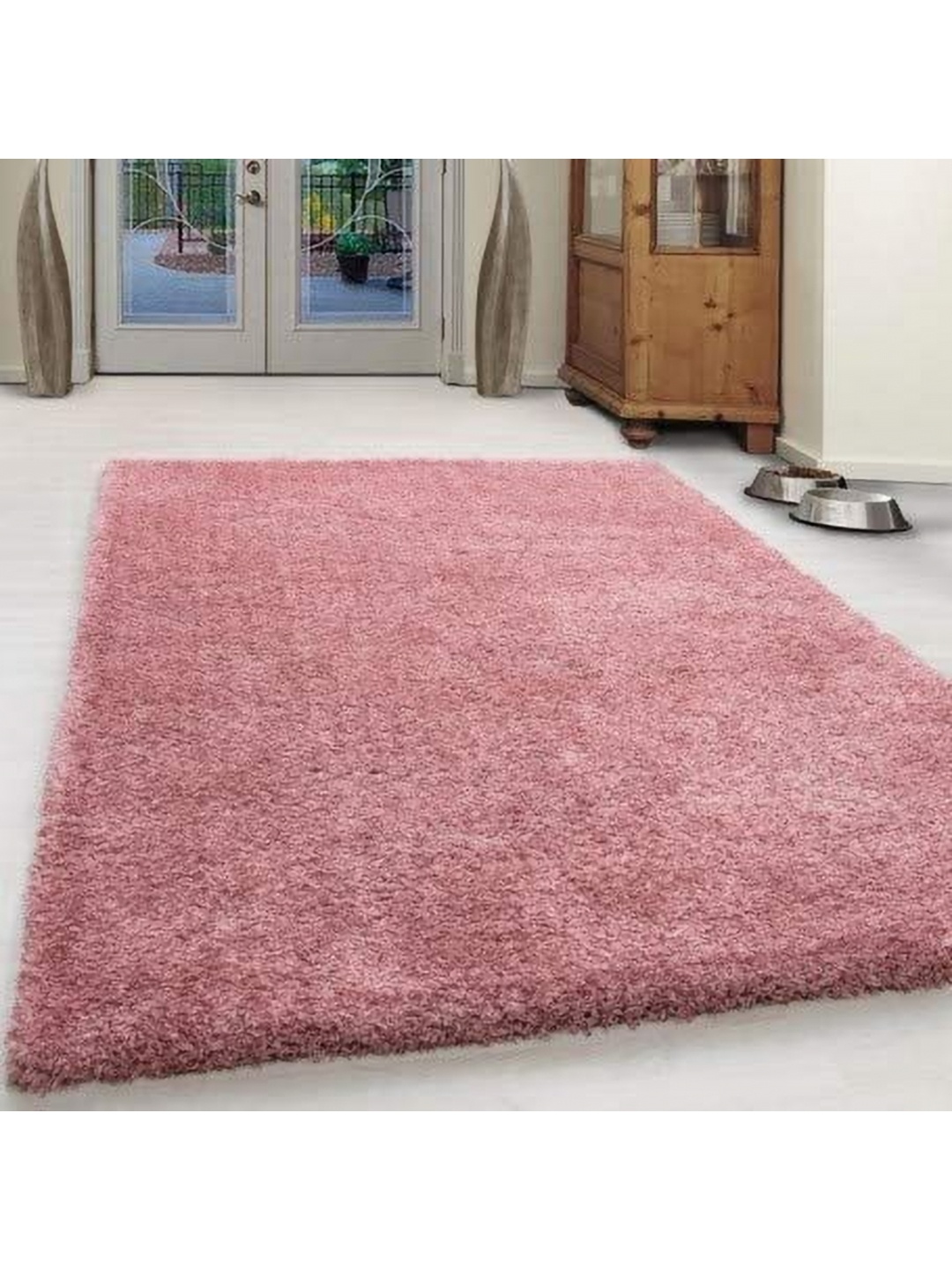 

IMRA CARPET Pink Solid Polyester Carpet