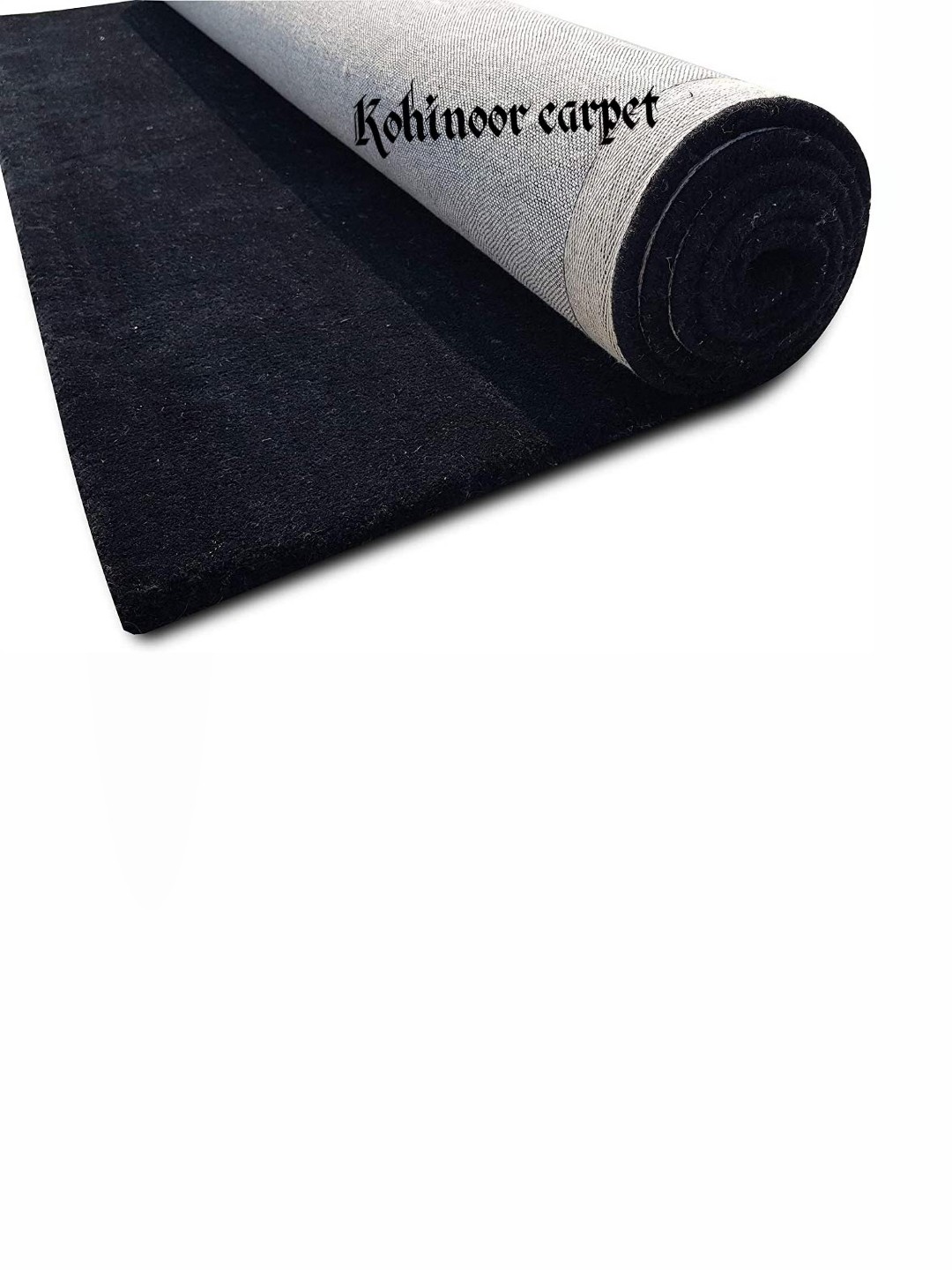 

IMRA CARPET Black Solid Woollen Carpet