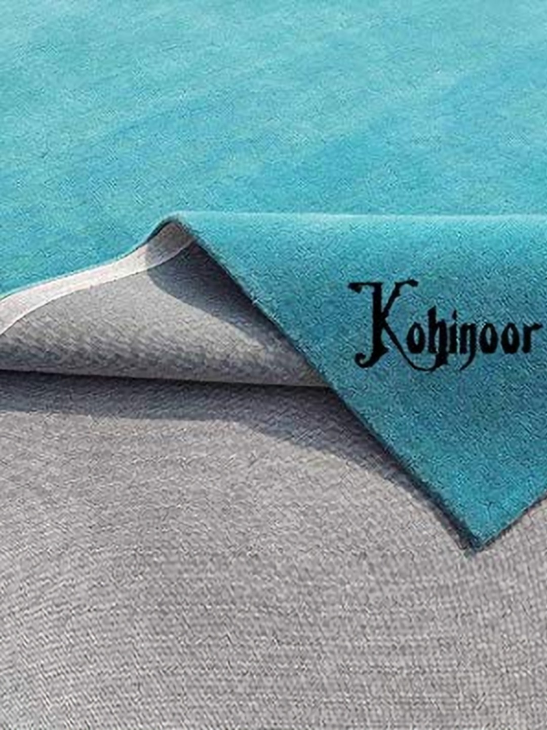 

IMRA CARPET Turquoise Blue Solid Woollen Carpet