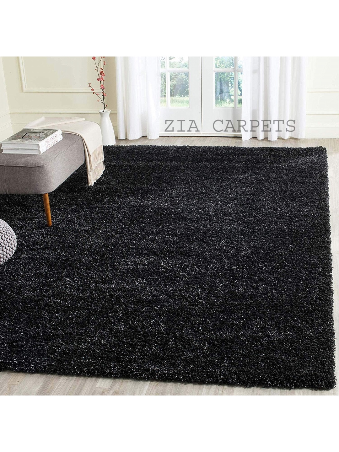

IMRA CARPET Charcoal Solid Polyester Carpet