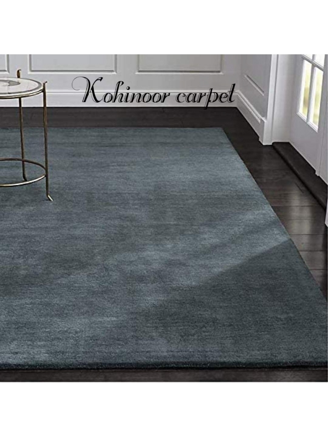 

IMRA CARPET Grey Solid Woollen Carpet