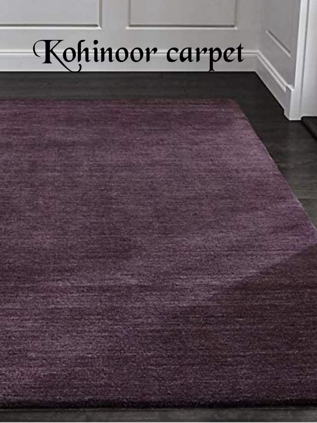 

IMRA CARPET Purple Solid Woollen Carpet