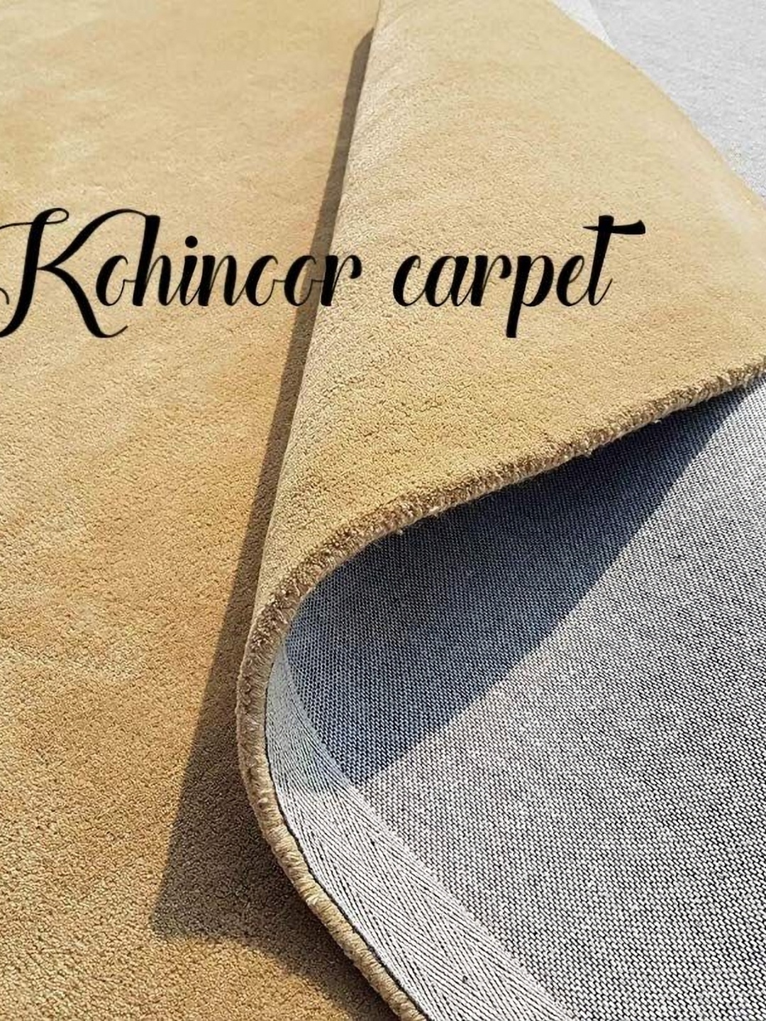 

IMRA CARPET Beige Solid Woollen Carpet