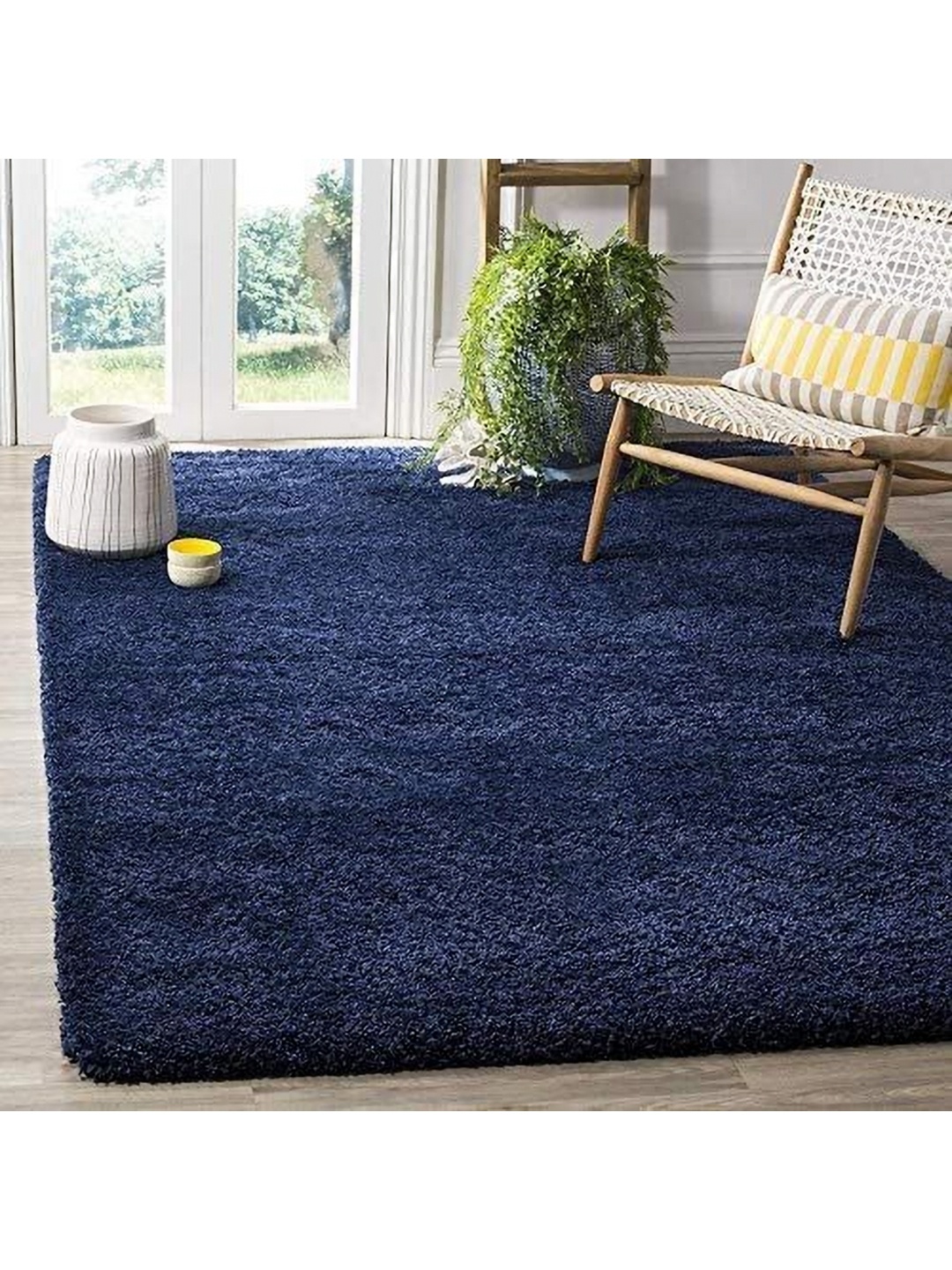 

IMRA CARPET Blue Solid Polyester Carpet