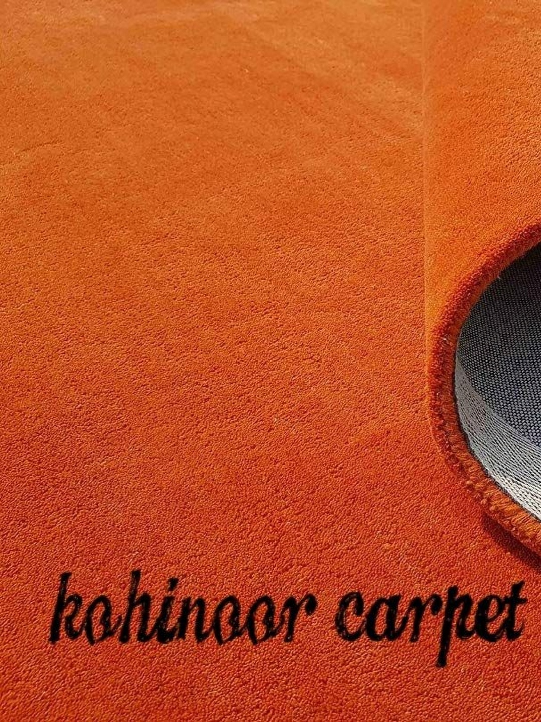 

IMRA CARPET Orange Solid Woollen Carpet