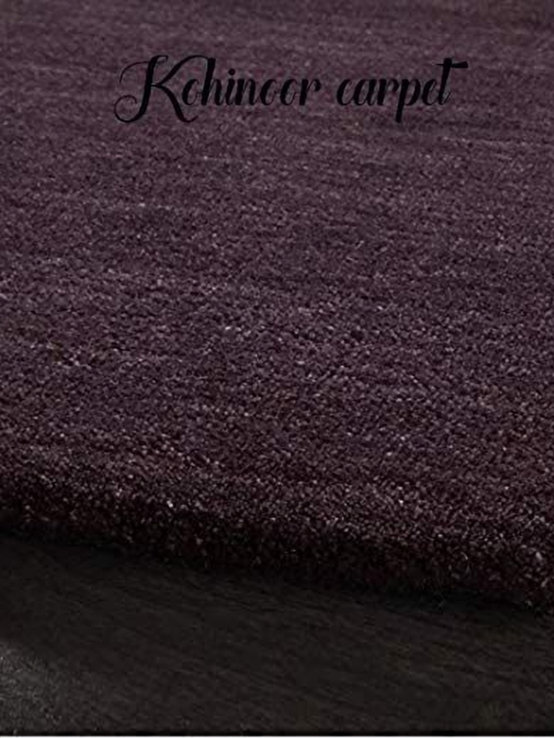 

IMRA CARPET Purple Solid Anti-Skid Woollen Carpet