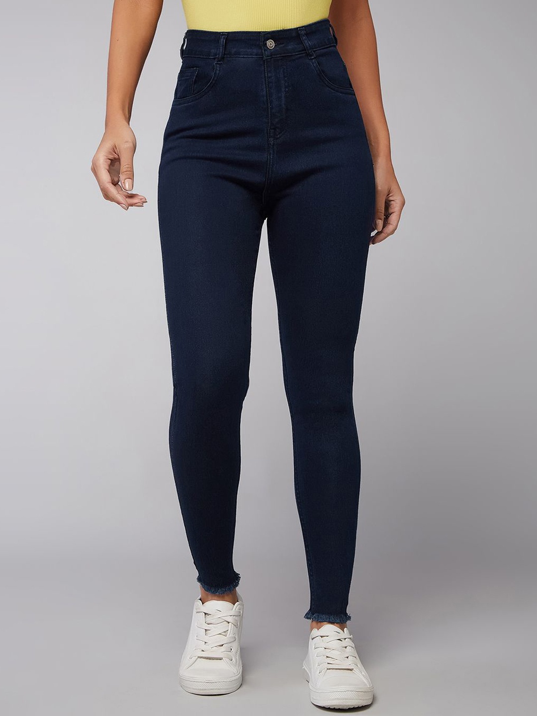 

The Roadster Lifestyle Co Skinny-Fit No Fade High Rise Jeans, Navy blue