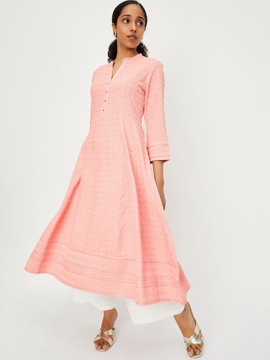 

max Women Anarkali Kurta, Pink