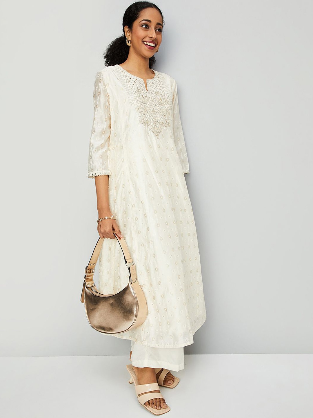 

max Women Kurta, Off white