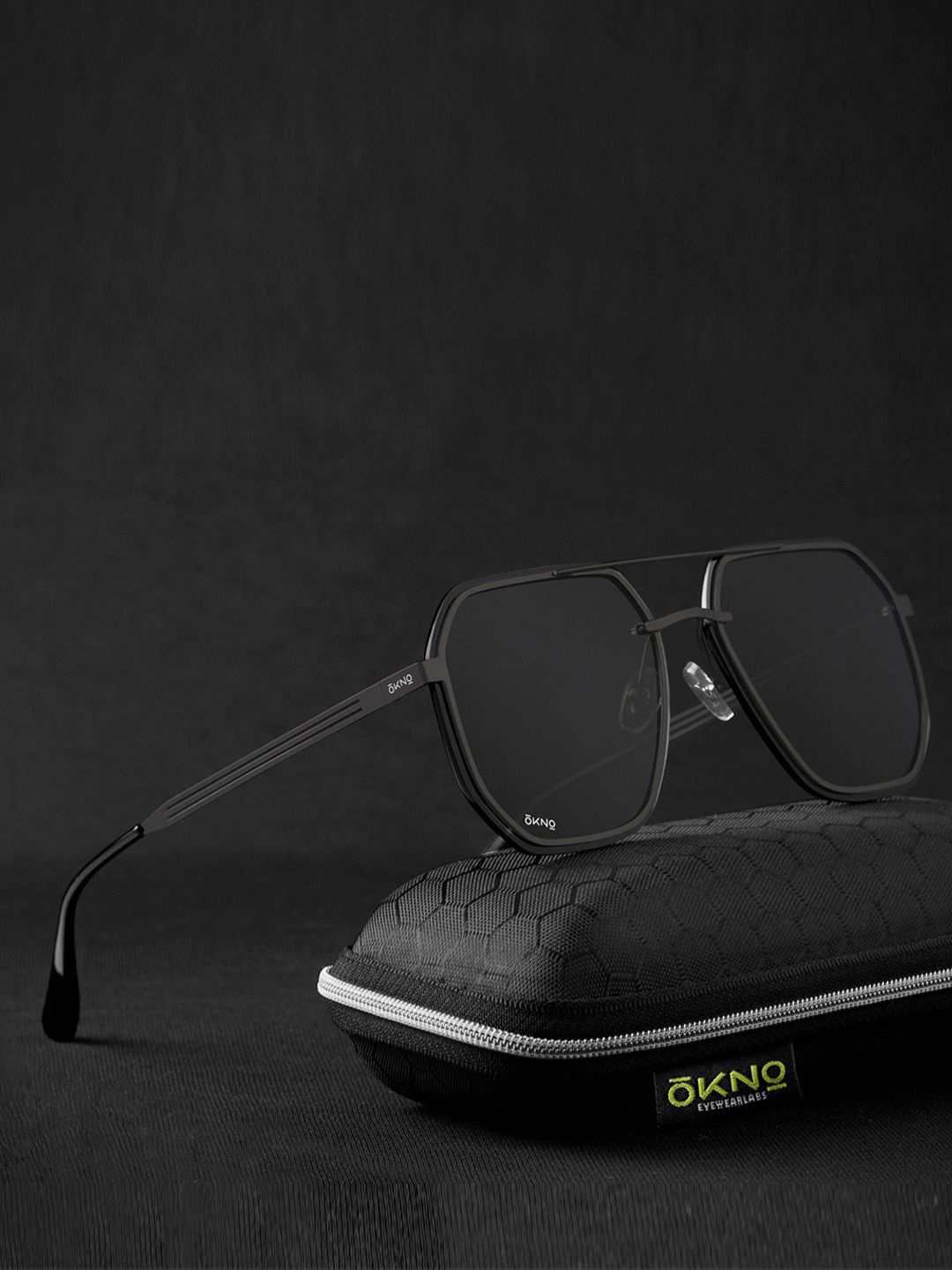 

OKNO Unisex Other Sunglasses with Polarised and UV Protected Lens, Black