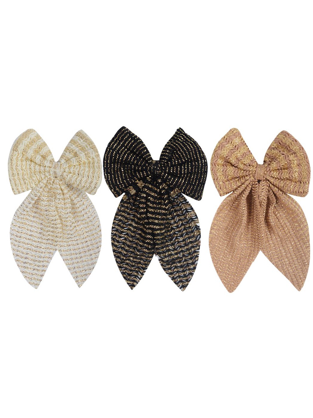 

Radhu & Kabby Women Set of 3 Alligator Hair Clip, White
