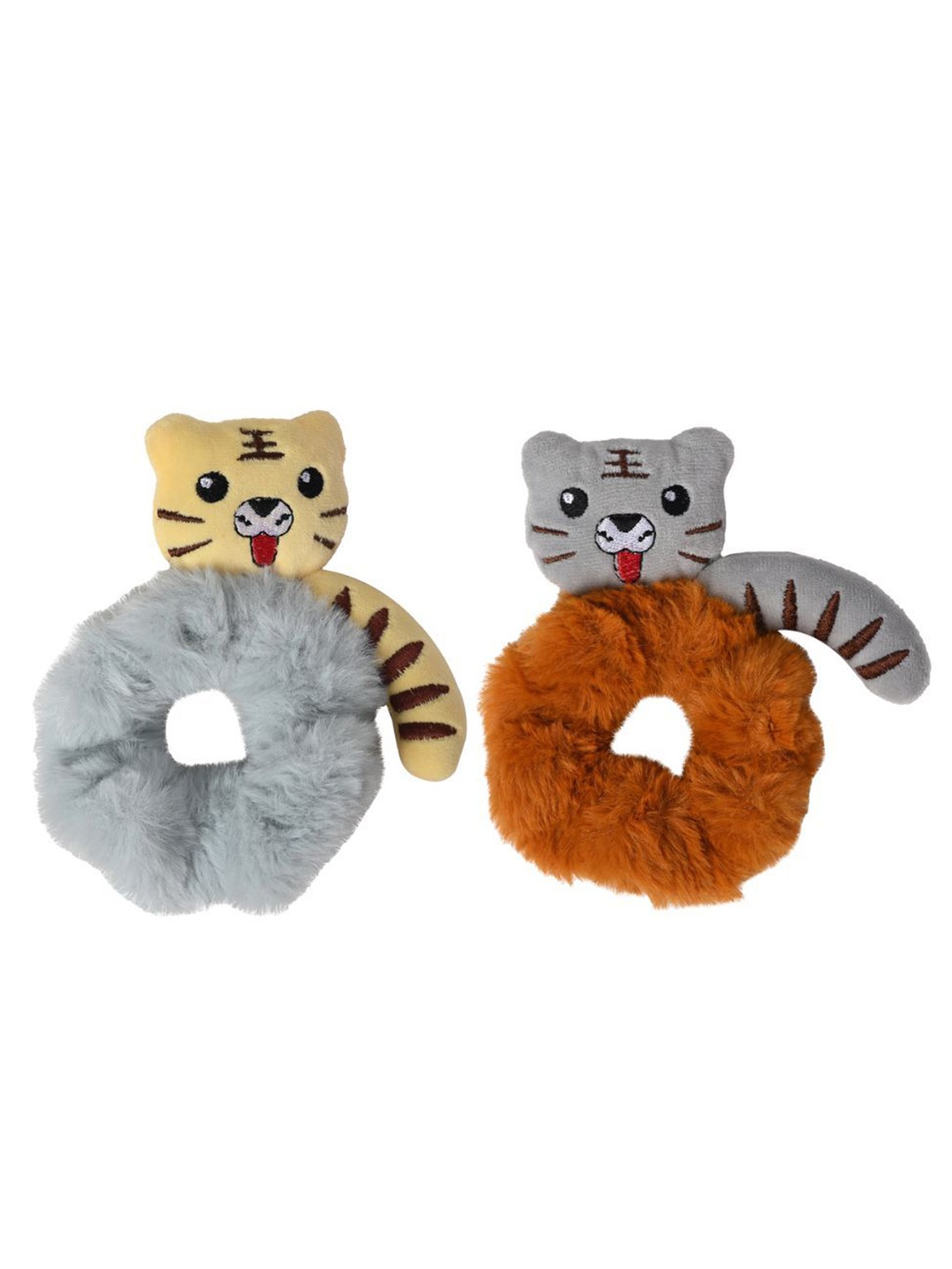 

Radhu & Kabby Women Set of 2 Ponytail Holders, Grey