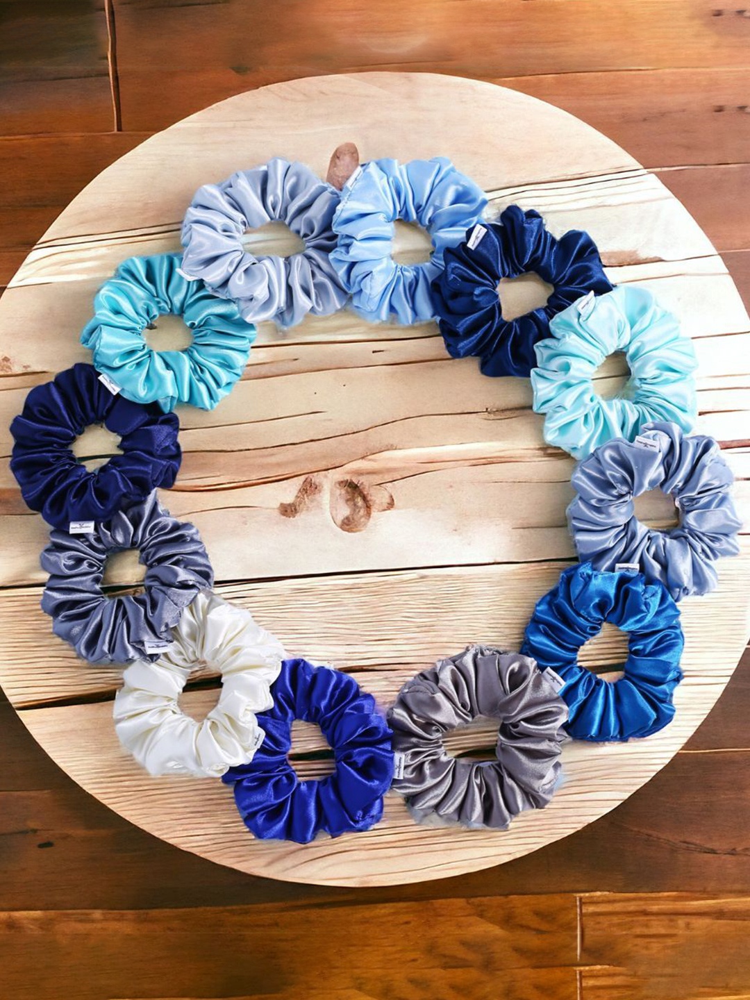 

Radhu & Kabby Women Set Of 12 Ponytail Holders, Blue