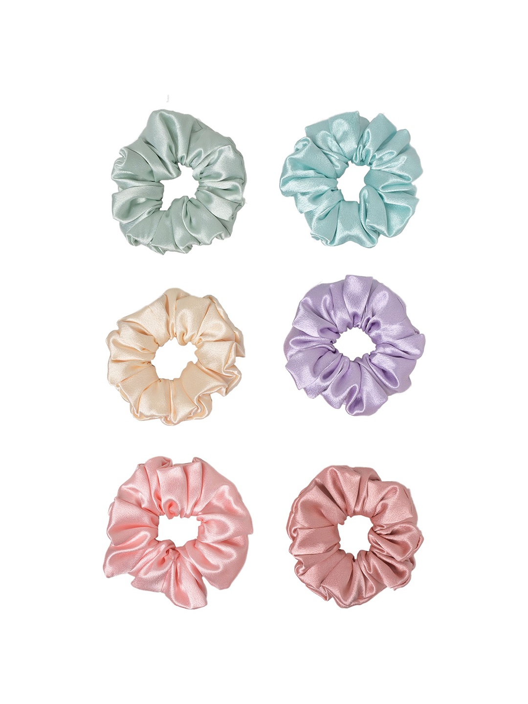 

Radhu & Kabby Women Set of 6 Ponytail Holders, Grey