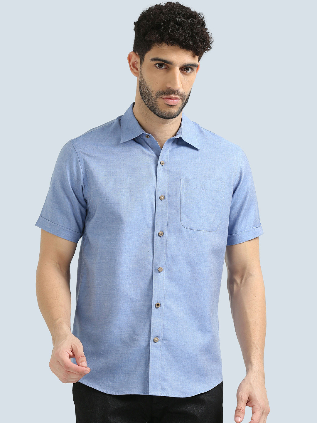 

THE FORMAL CLUB Lyocell Casual Shirt, Blue