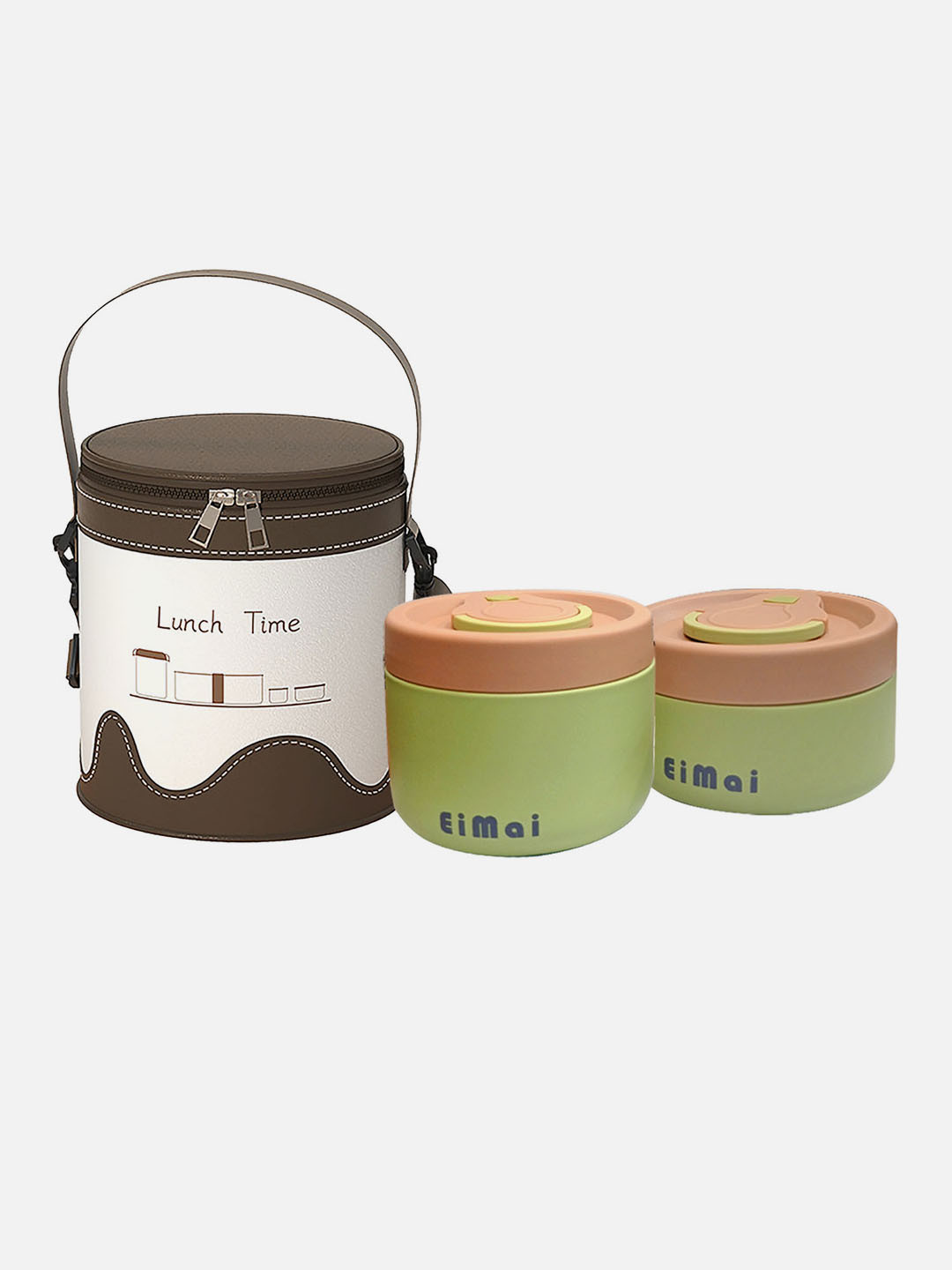 

Little Surprise Box LLP Green 2 Pieces Stainless Steel Tiffin Lunch Box & Cover