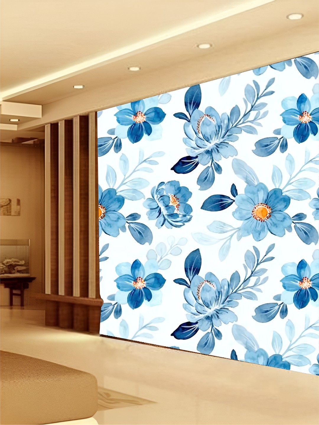

Aura Blue Printed Self-Adhesive 3D Wall Sticker