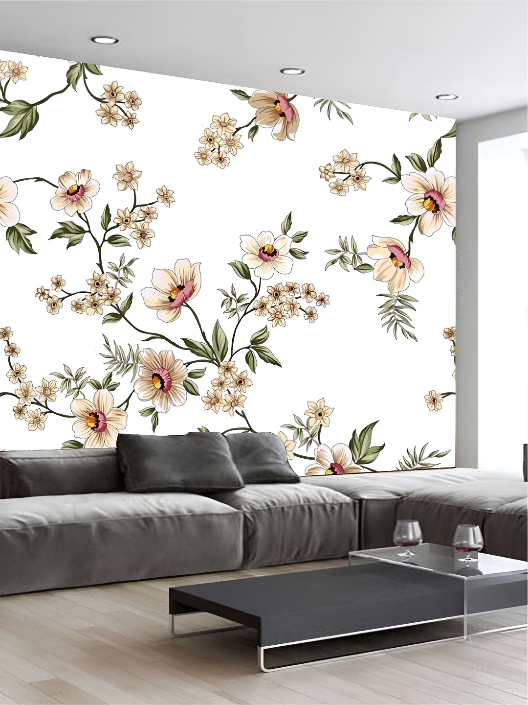 

Aura White & Green Printed Self-Adhesive Wall Sicker