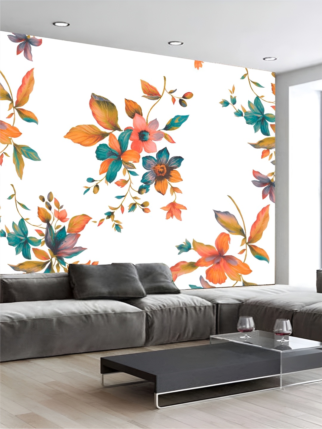

Aura White & Green Printed Self-Adhesive Wall Sicker