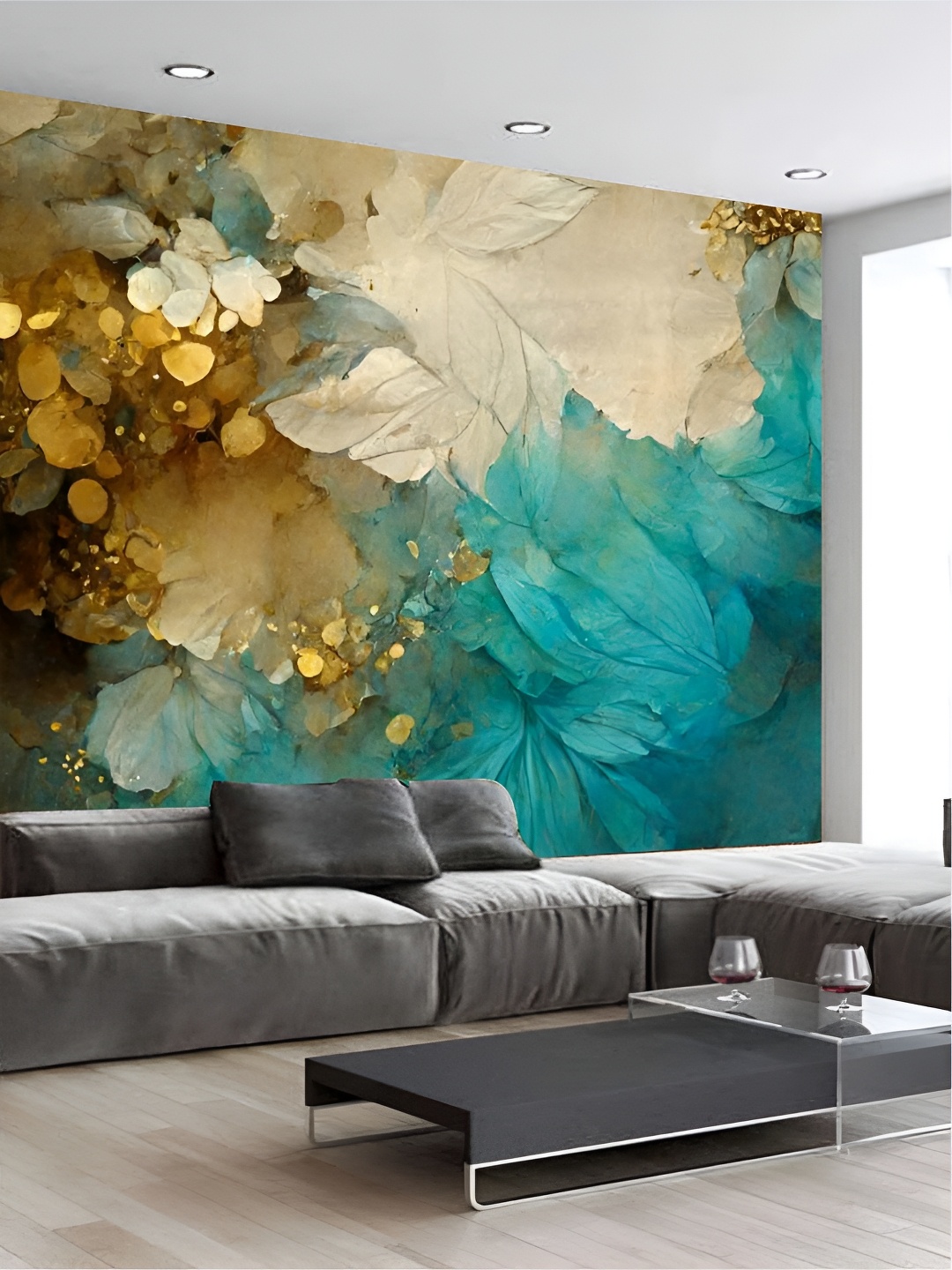 

Aura White & Green Printed Self-Adhesive 3D Wall Sticker