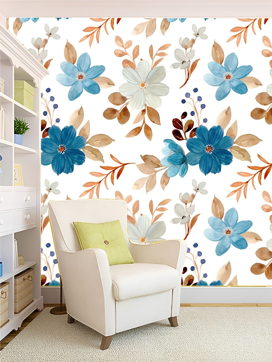 

Aura White & Blue Printed Self-Adhesive Wall Sicker
