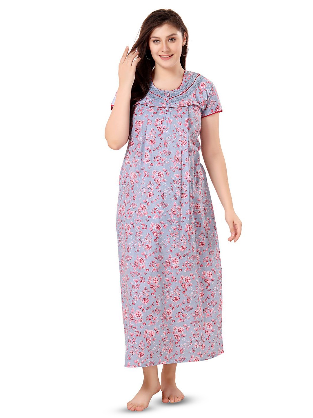 

Soulemo Printed Maxi Nightdress, Lavender