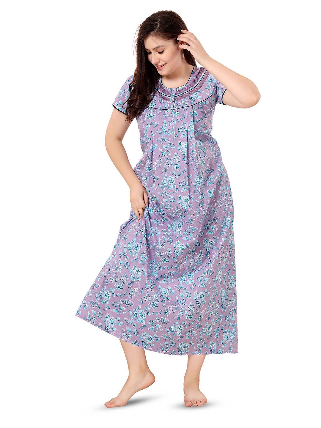 

Soulemo Printed Maxi Nightdress, Blue