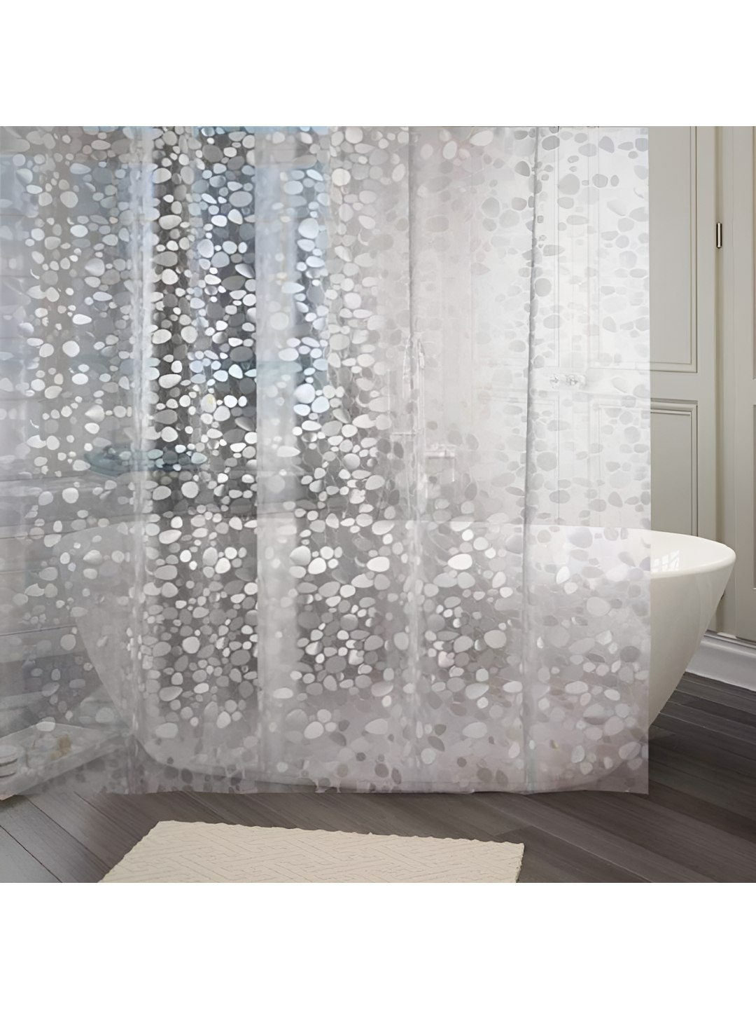 

CASA-NEST Embossed Transparent Shower Curtains