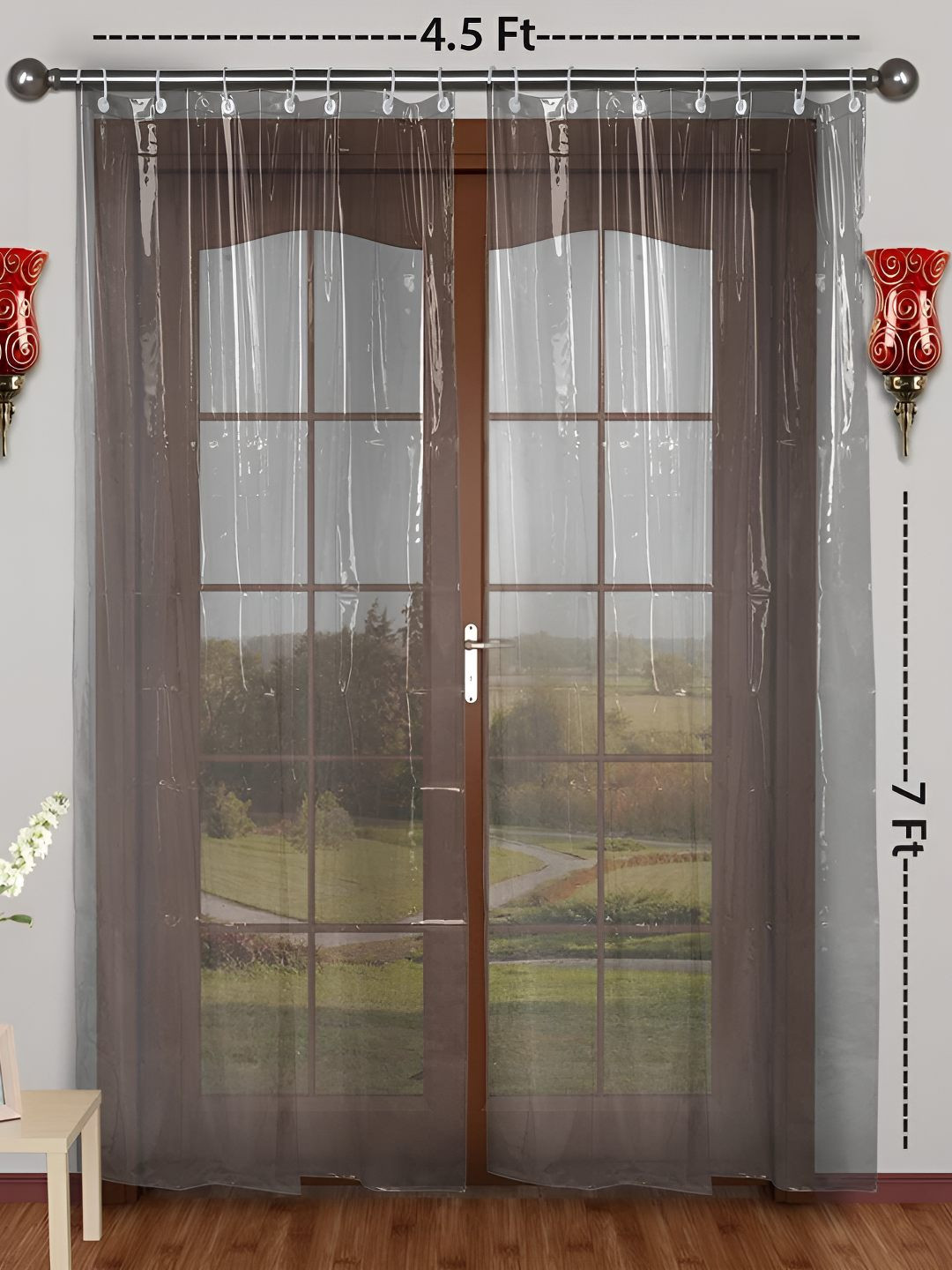 

CASA-NEST Transparent Sheer Door Curtain