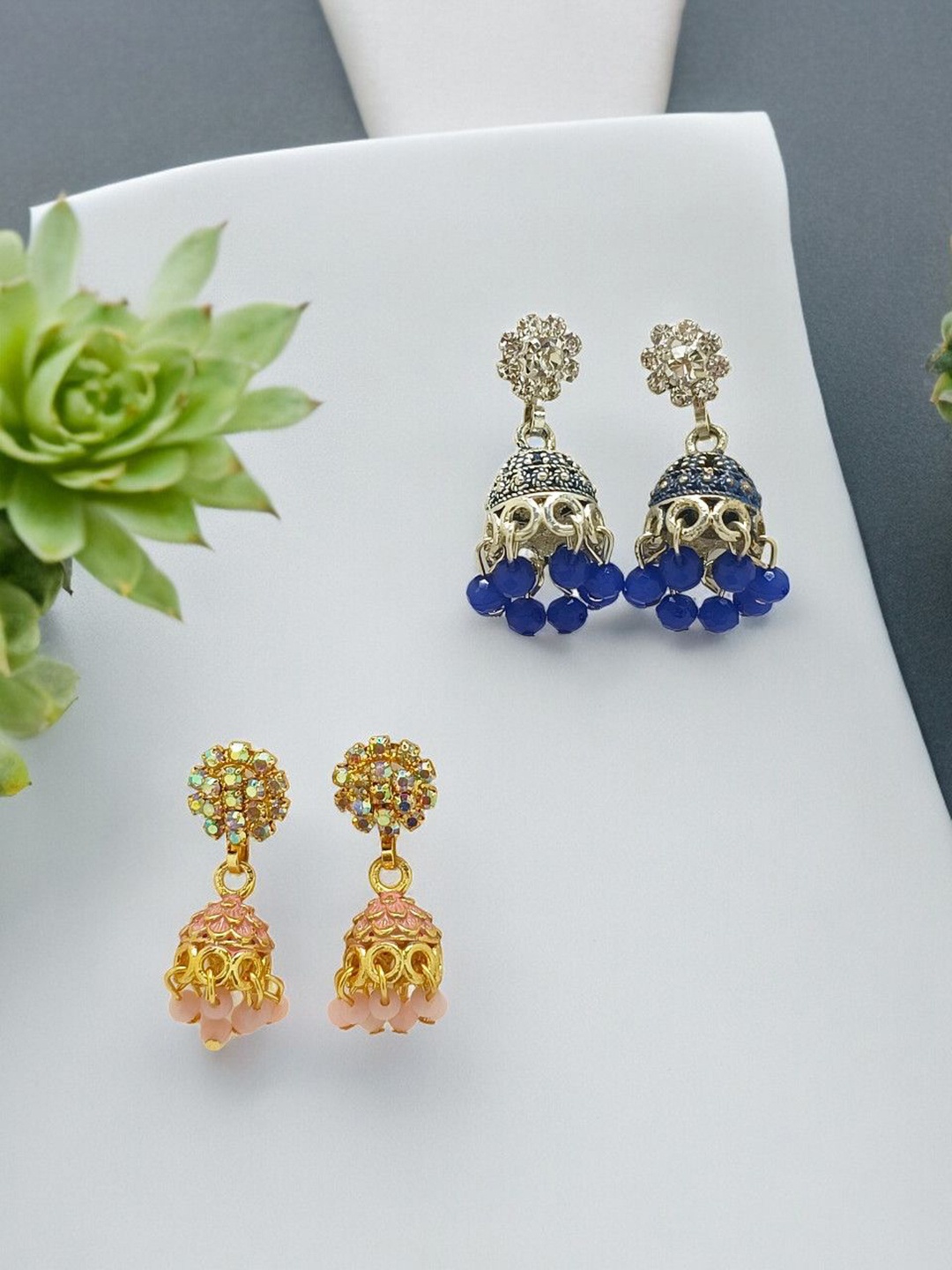

FEMMIBELLA Circular Jhumkas Earrings, Multi