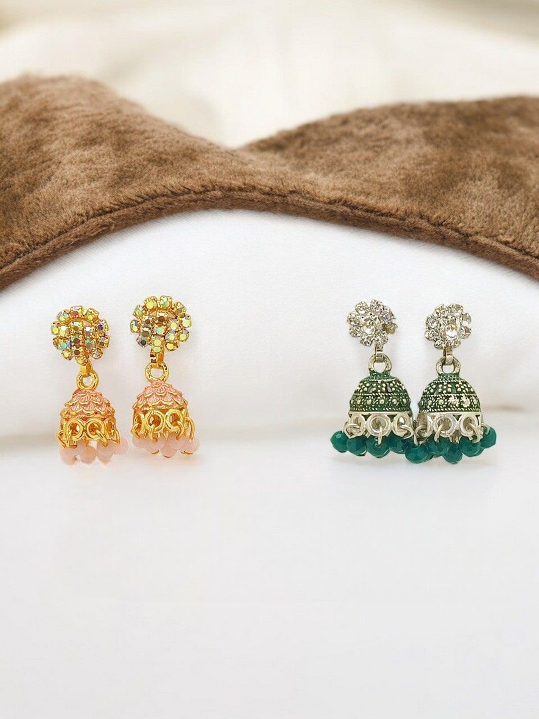 

FEMMIBELLA Circular Jhumkas Earrings, Multi